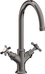 Hansgrohe Montreux kétkaros mosdócsaptelep 210 automata lefolyó-garnitúrával, polírozott fekete króm 16502330 (16502330)