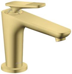 Hansgrohe Citterio C, Cubic Cut kialakítás, Mosdócsaptelep leeresztővel, EcoSmart, CoolStart, szálcsiszolt sárgaréz 49021950 (49021950)