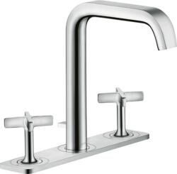Hansgrohe Citterio E 3-lyukú mosdócsaptelep dekorlappal, rozsdamentes acél hatás 36116800 (36116800)
