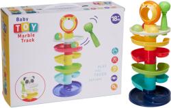 Home and Mode Baby Toy Marble Track Golyópálya 5 szintes, 3 golyóval, 44 cm - Oroszlán/Panda (S34496150)