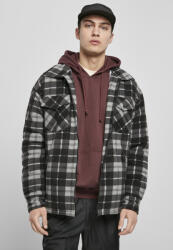 Urban Classics Plaid Teddy Lined Shirt Jacket black/white