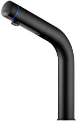 Delabie TEMPOMIX 3 álló, nyomógombos, fejben keverő 7mp időzített mosdó csap H-M vízre, H=255mm magas, r. m. acél, matt fekete (DEL794120BK)
