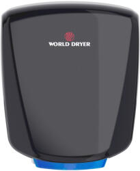 World Dryer Q-162A2 WORLD DRYER VERDEdri villámgyors kézszárító zajszint csökkentővel, alumínium, fekete, 950W, 12mp, 69 dB SILENT (GCMVDN)