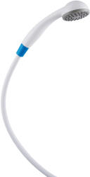 Delabie eldobható kézizuhany 1, 5m PVC flexibilis csővel, D=70mm esőztető fej, kék, egészségügybe, 1db-os egységár, 25db/karton rendelhető (DEL809B25P)