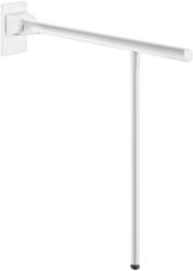 Delabie Be-Line exkluzív fali felhajtható kapaszkodó lábbal, 5mm hátfallal, D=42mm, alumínium, matt fehér, 650mm (DEL511962W)