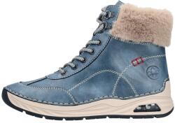 RIEKER Ghete dama, albastru, casual, piele ecologica, imblanite, cu talpa groasa, Rieker 44530-14-Albastru (Marime: 36) (44530-14-Albastru-36)