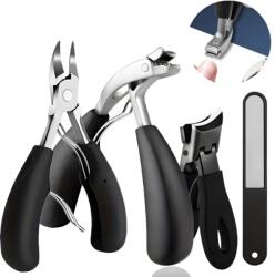 Juls Set Taietoare Unghii Incarnate, Unghiera Mare Profesionala 4 Piese, Ideal Pentru Unghii Groase Dure, Taietor Unghii Picioare, Maini, Otel Inoxidabil, Accesoriu Pedichiura