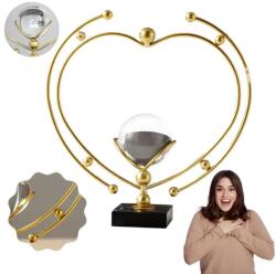 Juls Decoratiune Metalica Juls, Crystal Ball Love, Antistres, Negru cu Argintiu, 25x15x15cm