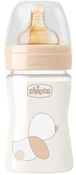 Chicco Biberon Chicco Original Touch, 150 ml, cu tetina din latex 100% natural, anti-colic, 0+ luni, debit lent, fara BPA (CN466378186)