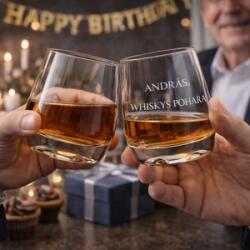 Ajándékbor kft Whiskys pohár - névre szóló (WHI6)