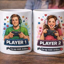 Ajándékbor kft Game mód - Páros kerámiabögre szett gamer pároknak (BOG2)