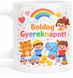 Ajándékbor kft Boldog Gyereknapot! - Cuki, színes bögreminta gyereknapra (BOG12)