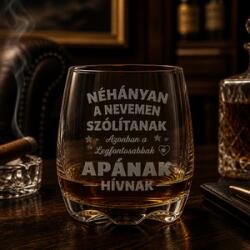 Ajándékbor kft Gravírozott whiskys pohár apának - Apák napi ajándék (WHI5)