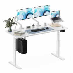 StableDesk Birou reglabil electric StableDesk Pro, 2 motoare, Ridica 125 kg, Organizator cabluri, Touchscreen, Aplicatie Smart Telefon, Ergonomic, 3 Functii de M (SD-101-AL-R-AL-180x80)