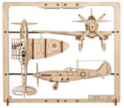 Ugears 2.5D fa mechanikus kirakós vadászrepülőgép (DV09346)
