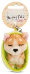 NICI Kulcstartó alvó kutya Welsh Corgi 12 cm, világoszöld kosár, ZÖLD (71019435)