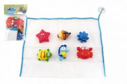 Teddies Gumiból készült fürdőállatok 6db hálóval, 12m+ (UN43892)