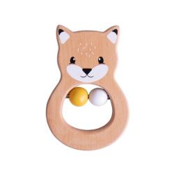Bigjigs Toys Bigjigs baba fa csörgő róka (DV01162)