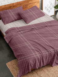 Sunshine Flanel 2066 Module Cearceafuri De Pat Duble Cu Hugger Din Cauciuc 150x200+30cm Burgundy (4 Bucăți) 152-115-54 (152-115-54)
