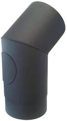 STEEL Processing Cot de fum cu orificiu 130 mm, 45°, oțel 1, 5 mm, negru
