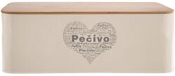 Orion Cutie pentru pâine din tablă/lemn pentru produse de panificație, cu motiv inimă
