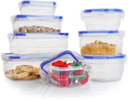 Vilde Set de recipiente din plastic pentru alimente cu capac și garnitură, 8 buc