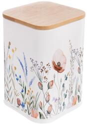 Orion Cutie din tablă cu capac din bambus Mac 7, 2 × 7, 2 × 10, 5 cm