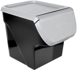 Vilde Cutie din plastic pentru fructe și legume cu capac rabatabil 13 l, gri