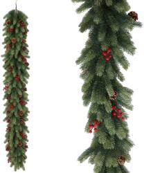 Bauerkraft Ghirlandă de Crăciun cu merișoare și conuri de pin, 200 cm