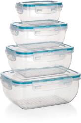 BANQUET Set de cutii alimentare dreptunghiulare ermetice LEYA - set 4 buc (0, 14-2, 3 l)