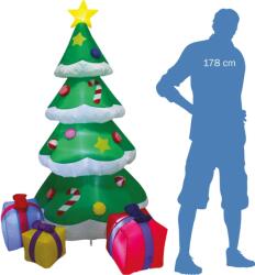 Sparkys Brad de Crăciun gonflabil luminos cu cadouri 183 cm