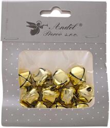 Indecor Clopoței metalici aurii 2 cm (12 buc. )