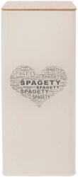 Orion Cutie pentru spaghete cu motiv Inimă, tablă și lemn, 28, 5 cm