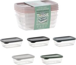 Hobby Life Set de 3 caserole dreptunghiulare Trend Box 0, 6 l