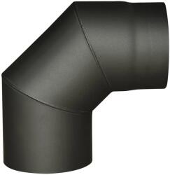 STEEL Processing Cot de fum 125 mm, 90°, negru, grosime 1, 5 mm