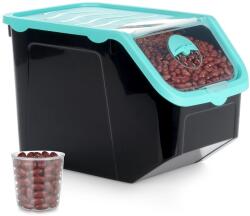 Vilde Recipient negru pentru fructe și legume cu capac 12 l