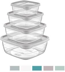 Orion Caserole pentru alimente Trend pătrate, set 4 buc. , mix de culori