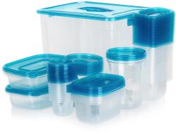 Vilde Set de recipiente din plastic pentru alimente cu capace, 50 bucăți