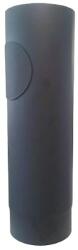 STEEL Processing Tub de fum cu orificiu 180 mm, lungime 500 mm, grosime 1, 5 mm, negru