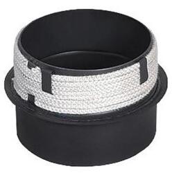 STEEL Processing Piesă de trecere în coș 160/160 mm cu șnur de etanșare, grosime 1, 5 mm, negru