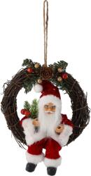 Chomik Cunună de Crăciun suspendată cu Moș Nicolae/Moș Crăciun (roșu) 18 cm - 1 buc