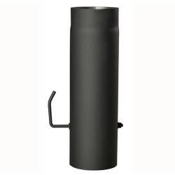 STEEL Processing Tub de fum cu clapetă 120 mm, lungime 500 mm, negru