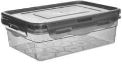 Orion Caserolă din plastic pentru alimente cu capac și garnitură din silicon, gri, 850 ml
