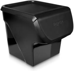 Vilde Cutie neagră pentru fructe și legume cu capac, 13 l
