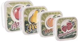 Orion Set de recipiente din plastic pentru alimente, 4 bucăți, cu capace retro cu fructe