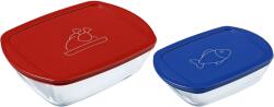 Pyrex Set de caserole dreptunghiulare din sticlă PYREX 1, 2 l și 2, 5 l