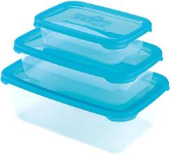 Heidrun Cutii din plastic cu capac HEIDRUN Polar Frost, set 3 buc