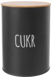 Orion Doză pentru zahăr Black cu capac din bambus 11 cm