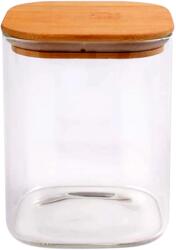 Toro Borcan din sticlă borosilicată 930 ml cu capac din bambus