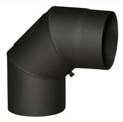 STEEL Processing Cot de fum cu orificiu 130 mm, 90°, oțel 1, 5 mm, negru